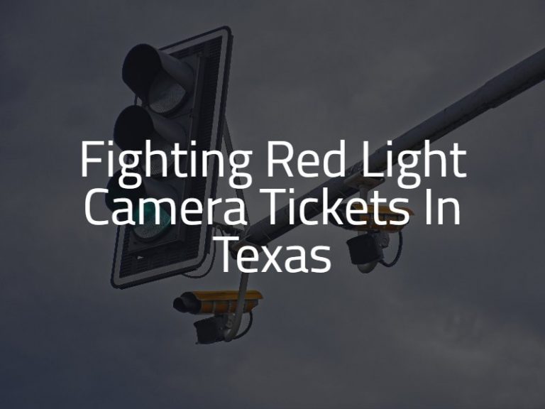 Red Light Camera Tickets Texas